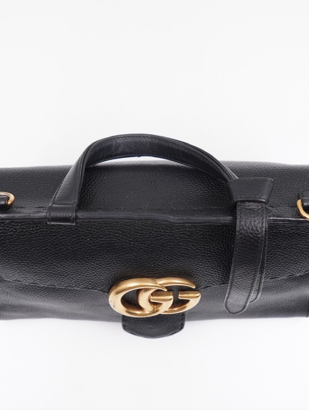CH05 💗 Gucci GG Marmont Top Handle Bag Leather Small satchel - Picture 6 of 15